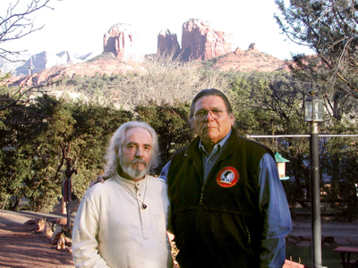Gabriel of Urantia with Dennis Banks, co-founder of the American Indian Movement (A.I.M) - January 2004